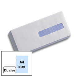 5 Star Envelopes Window White Press Seal DL
