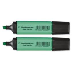5 Star Highlighters Chisel Tip 1-4mm Green Ref