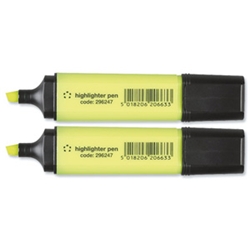 5 Star Highlighters Chisel Tip 1-4mm Yellow Ref