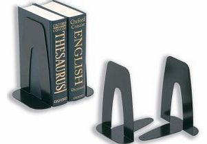 5 Star Office Book Ends Metal Heavy-duty 178mm Black (Pack 2)