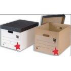 5 Star Office Case of 10 x Storage Boxes - Basket Weave