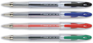 5 Star Office Roller Gel Pen Clear Barrel 1.0mm