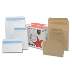 5 Star Press Seal White Pocket Envelopes 90gsm