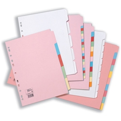 5 Star Subject Dividers Manilla 5-Part A4 White