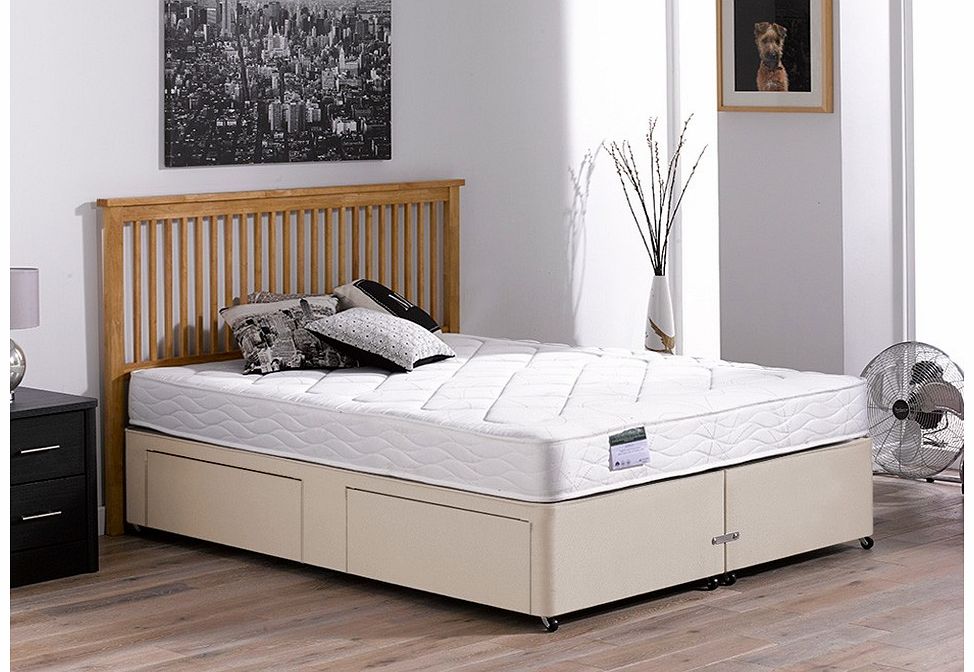 Ashton Open Spring Divan Bed - Soft - Beige