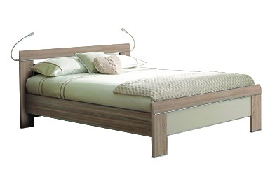 5`0 King Berkeley Bedstead - Oak/Magnolia Glass