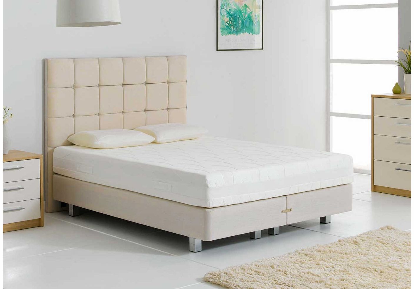 5`0 King Octaspring Mistral Memory Foam Divan Bed on Legs