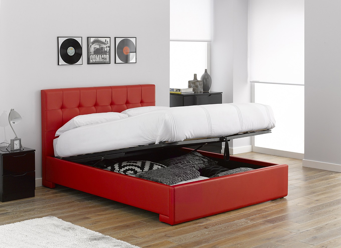5`0 King Toronto Ottoman Bedstead - Red