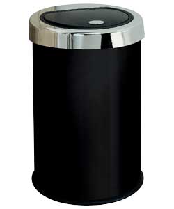 50 Litre Touch Top Kitchen Bin - Black