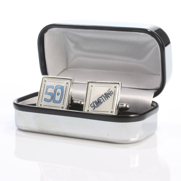 50 Something Cufflinks in Personalised Box