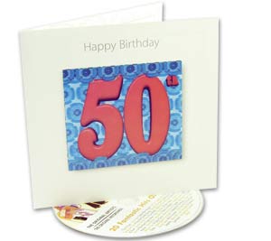 50th Birthday CD with 3D Greeting Card