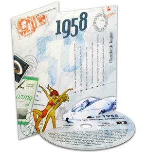 50th Birthday Classic Years CD and Greeting Card - 1958