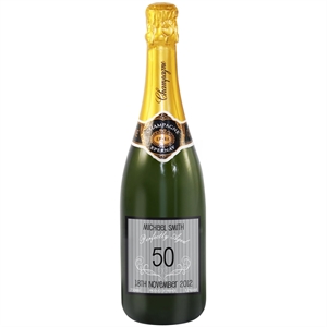 50th Birthday Personalised Champagne Bottles -