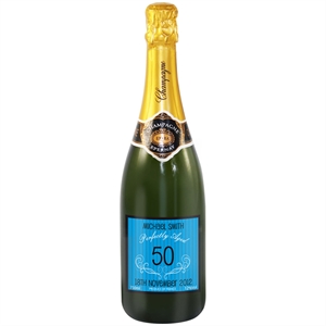 50th Birthday Personalised Champagne Bottles
