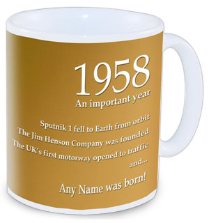 50th Birthday Radio Theme Personalised Mug