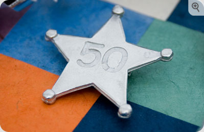 50th Birthday Star Badge