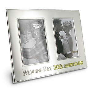 50th Wedding Anniversary Then and Now Photo Frame