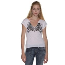 By Diesel White Skull Print T-Shirt