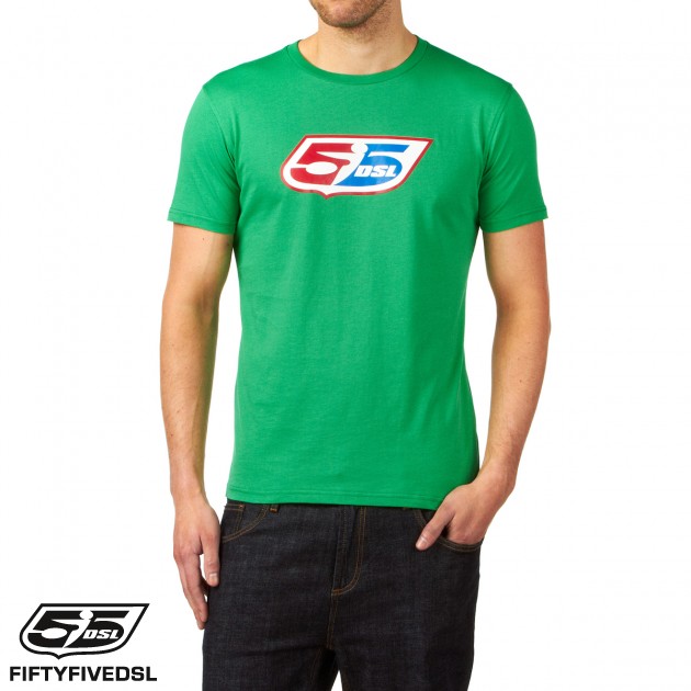 55DSL Mens 55DSL Logo Classic T-Shirt - Green