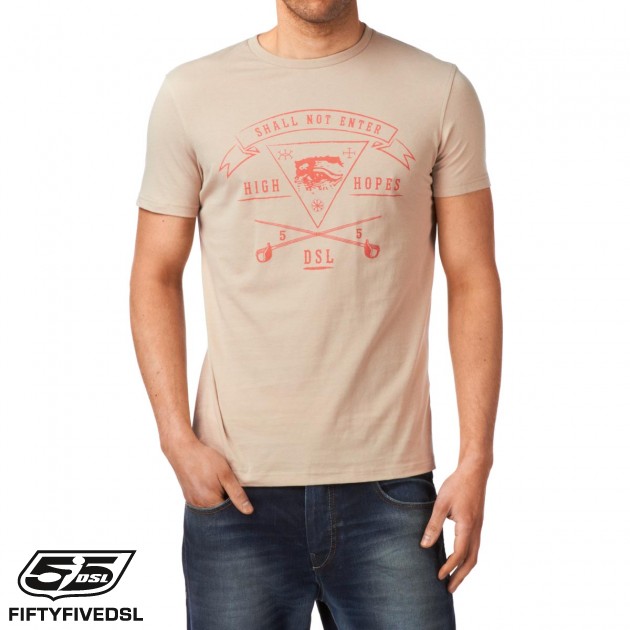55DSL Mens 55DSL T-Hopes T-Shirt - Stone