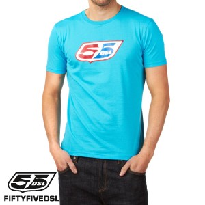 T-Shirts - 55DSL Logo Classic T-Shirt - Cyan