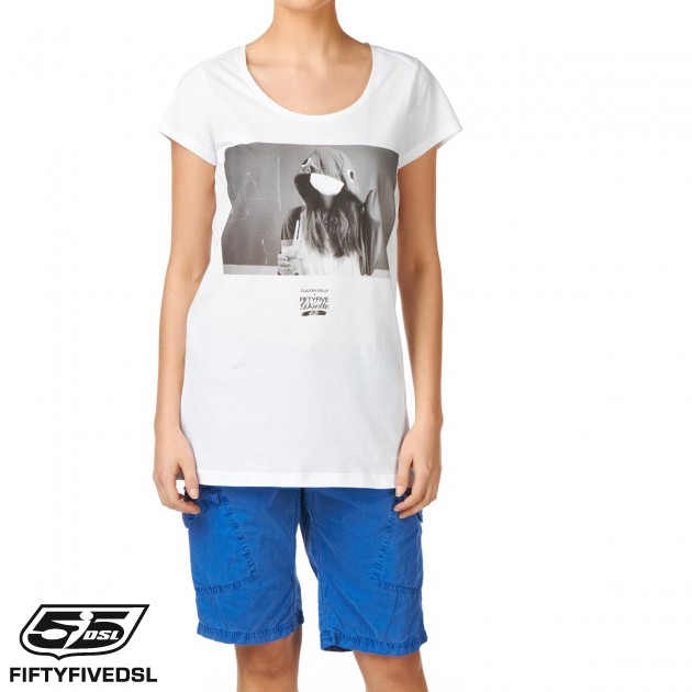 55DSL Womens 55DSL Claudia Zalla T-Shirt - White