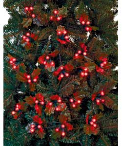 60 Holly and Red Berry Static Christmas