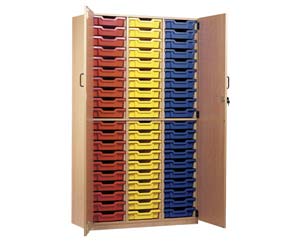 60 tray storage cupboard full doors