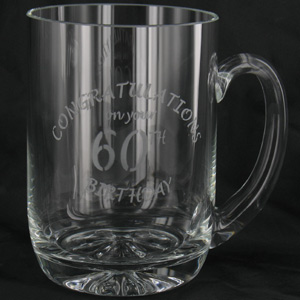 60th Birthday Celebration Glass Tankard