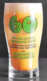 60th Birthday Pint Glass