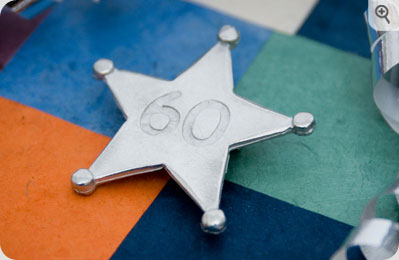 60th Birthday Star Badge