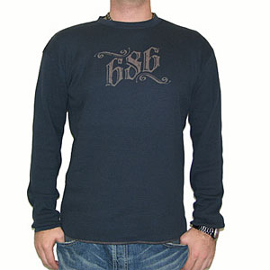 686 Rdkin Waffle Top Navy