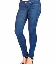 7 For All Mankind Olivya cotton blend blue skinny jeans