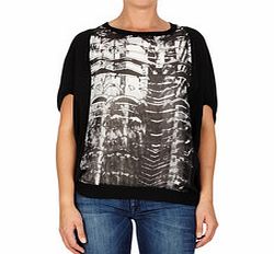 7 For All Mankind Pure silk printed relaxed T-shirt
