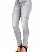 Roxanne cotton blend grey slim jeans