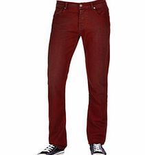 7 For All Mankind Slimmy drill red cotton jeans