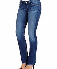7 For All Mankind Straight Leg cotton blend dark jeans