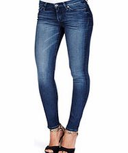 7 For All Mankind The Skinny indigo cotton blend jeans