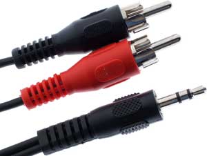 7dayshop.com Audio Cable - 3.5mm stereo plug to 2 Phono (RCA) 5M LENGTH - BEST VALUE!