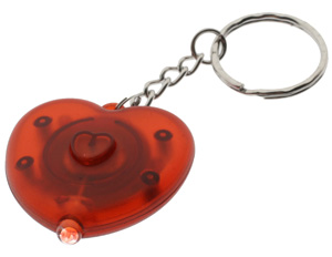 7dayshop.com LED Key Ring Torch - RED HEART VERSION - BUY 1 GET 1 FREE !