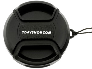 7dayshop.com Lens Cap - Snap in with Cord - 55mm