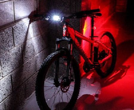 HQ 3 Mode Silicone LED Front and Rear Bike Light Set (Frog Bicycle Lights and Torches). Versatile and Fast Fitting - Super Bright Twin LED Units with Batteries Included Too!