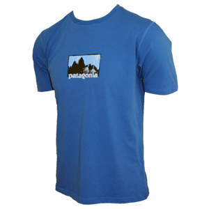 Mens Patagonia Stretch T-Shirt. Academic Blue