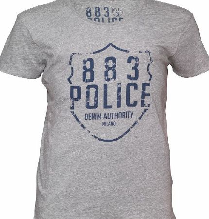 883 Police Mens NYPD T-Shirt Grey Marl