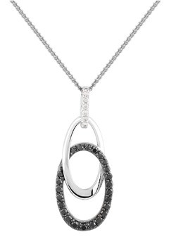 0.33ct Black and White Diamond Pendant