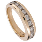 9ct gold 1/2 Carat Diamond Eternity Ring, L