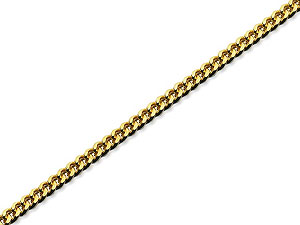 9ct Gold 1.5mm Wide Diamond Cut Curb Chain 18``