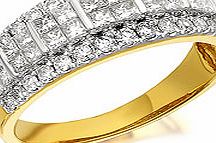 9ct Gold 1 Carat Diamond Band Ring - 046116