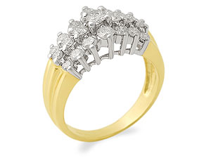 1 Carat Diamond Cluster Ring - 049201
