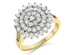 1 Carat Diamond Cluster Ring - 049203